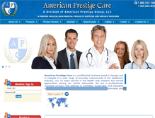 Tablet Screenshot of americanprestigecare.com